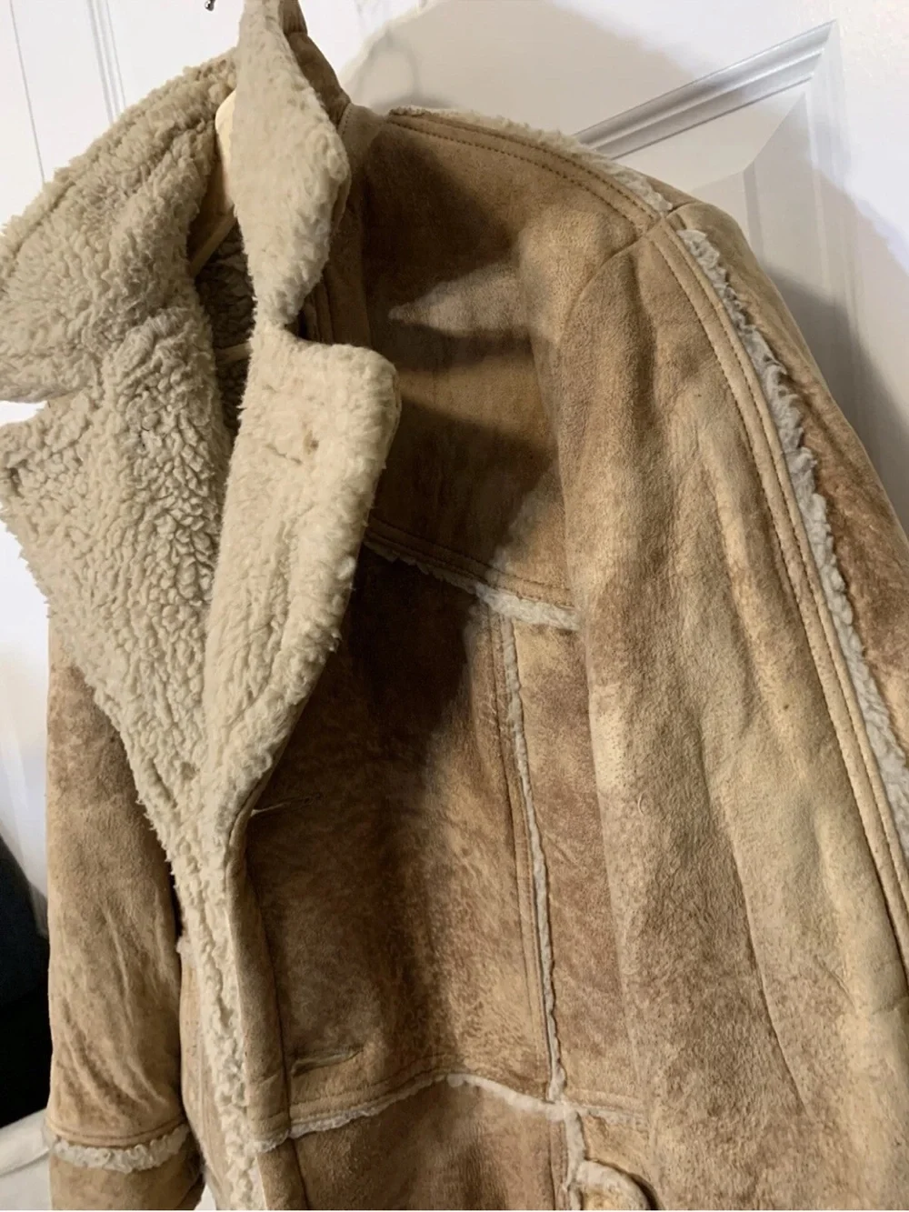 Field Stream mens 38 Cream Shearling Jacket‎ chore rancher Gordon & Ferguson co